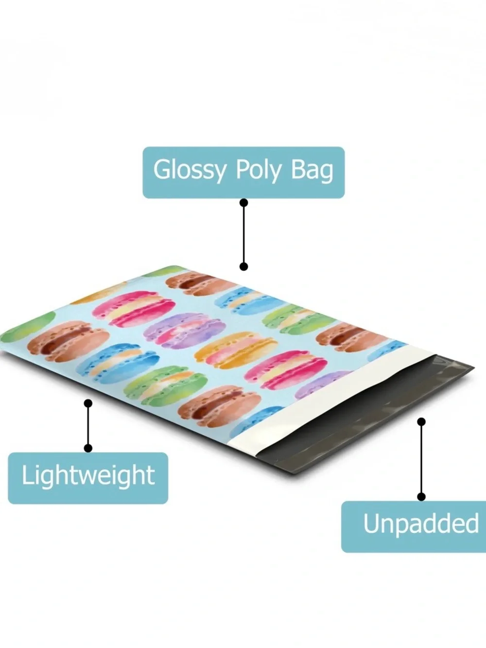 30 each. New! NWOT 10 inch x 13 inch  Macaron Poly Mailers – Shipping Supplies